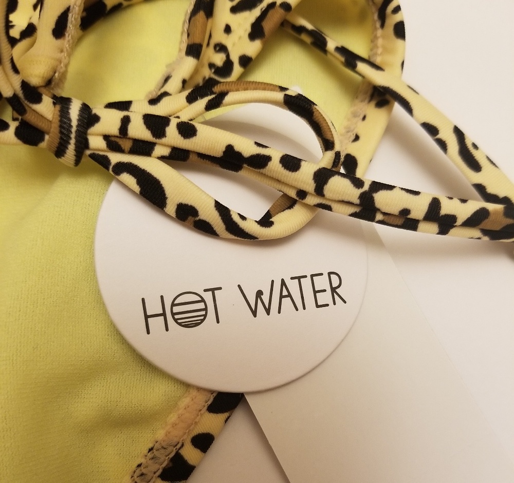 Hot Water Leopard Print String Bikini Bottom Large - Picture 5 of 6